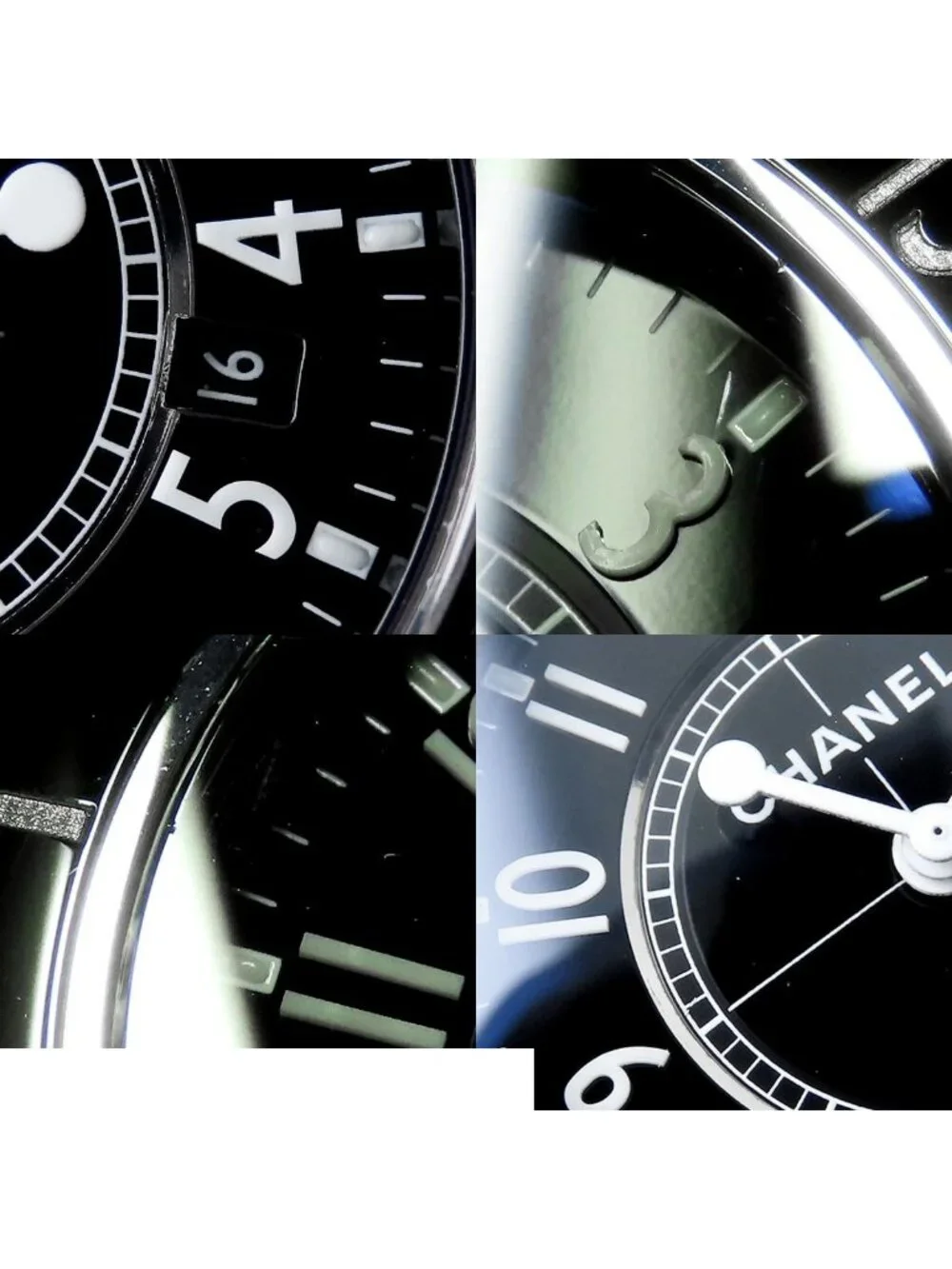 Chanel Black Ceramic SS 33 Date Watch Quartz